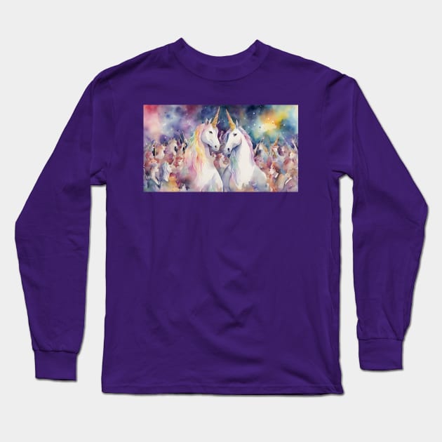 Magical Unicorns Long Sleeve T-Shirt by Viper Unconvetional Concept